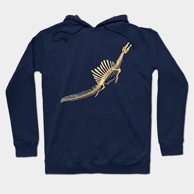 Spinosaurus Aegyptiacus (skeleton surfacing) Hoodie by NikSwiftDraws